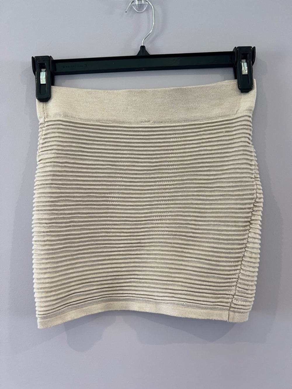 Marc Jacobs Cream Ribbed Knit Mini Skirt